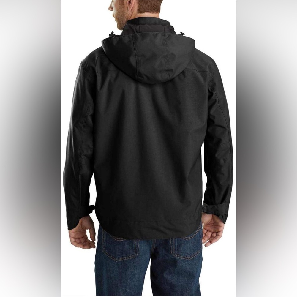 Carhartt | Black | Shoreline Jacket | Waterproof | Breathable | Hood | Size L - Picture 8 of 16